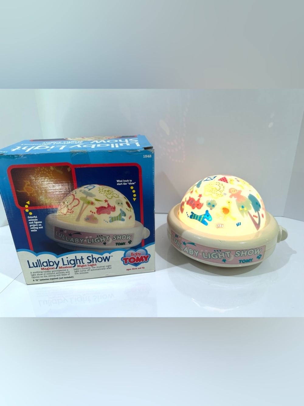 Vtg Tomy 1987 Lullaby Night Light Show Baby Musical Projection Wind Up 1980s Toy